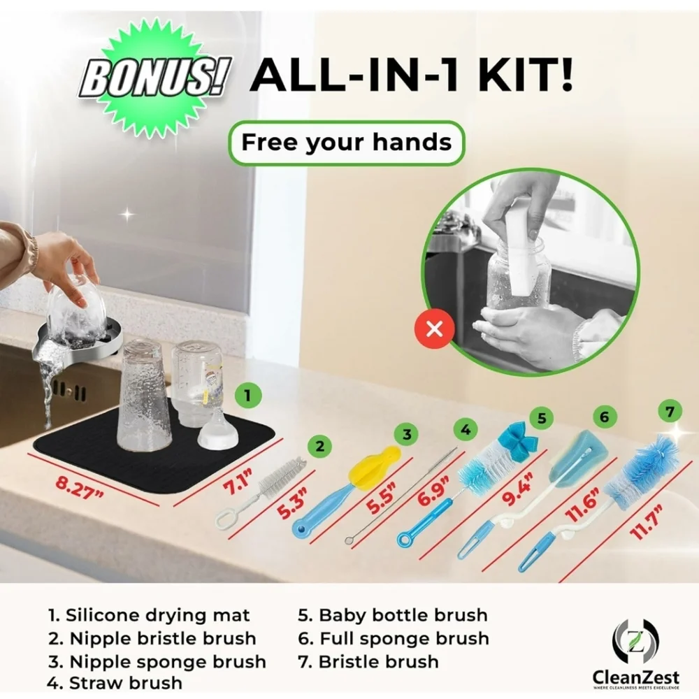 Stainless Steel Glass Rinser for Kitchen Sink